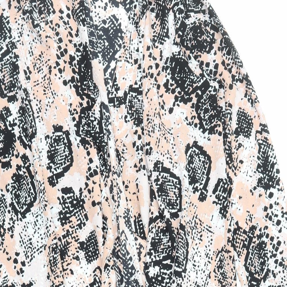 Joanna Hope Womens Pink Animal Print Jacket Size 16