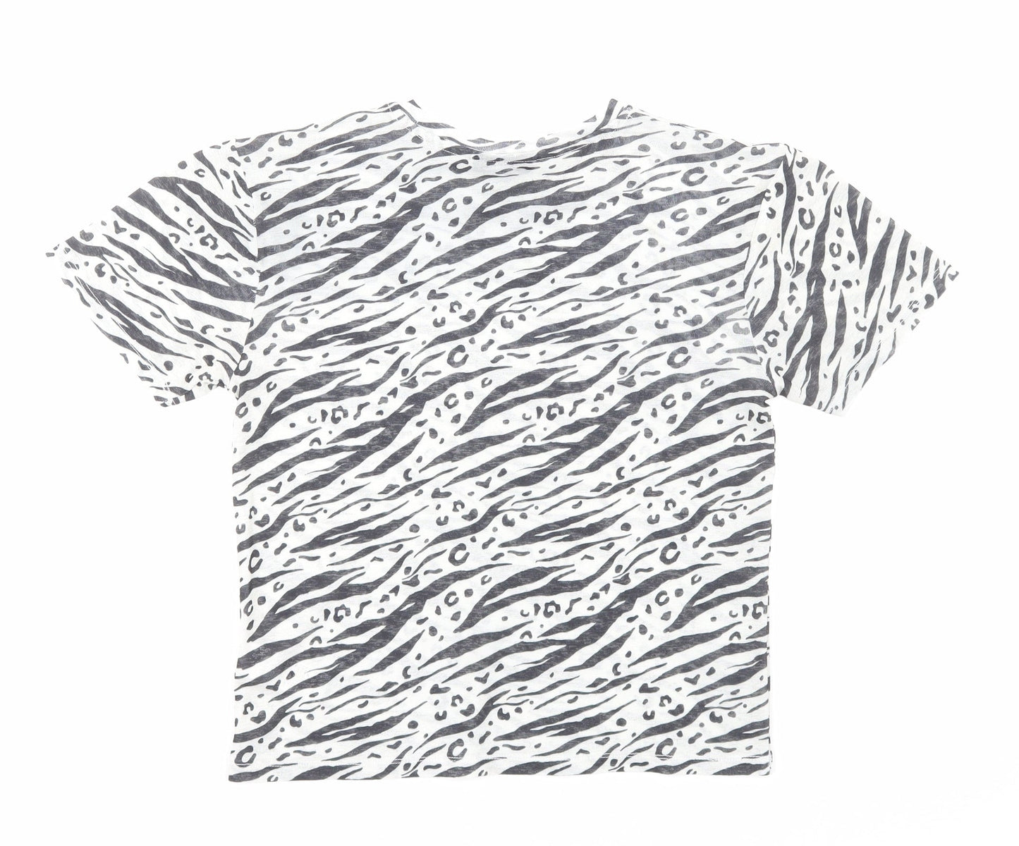 Womens UK Size 8 Topshop White Basic T-Shirt