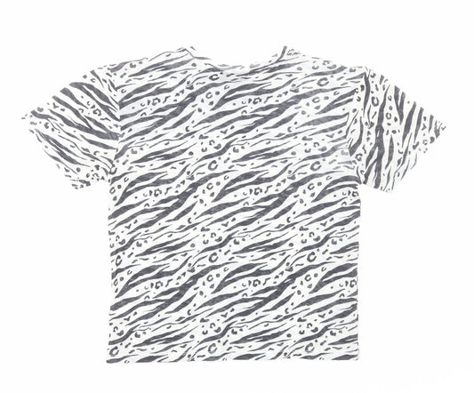 Womens UK Size 8 Topshop White Basic T-Shirt