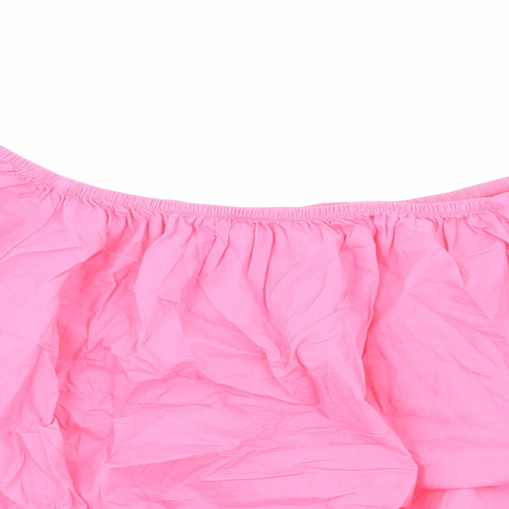 Womens UK Size 18 Marks and Spencer Pink Cropped Blouse