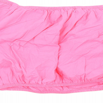Womens UK Size 18 Marks and Spencer Pink Cropped Blouse