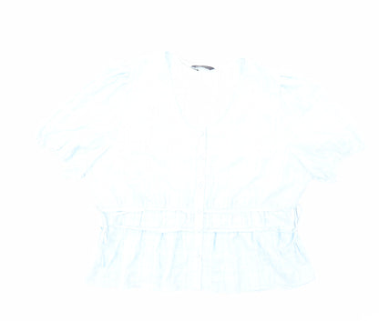 Womens UK Size 18 Marks and Spencer Blue Basic Blouse