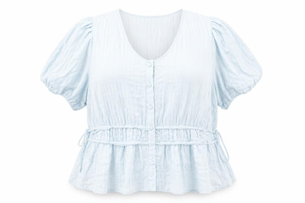 Womens UK Size 18 Marks and Spencer Blue Basic Blouse