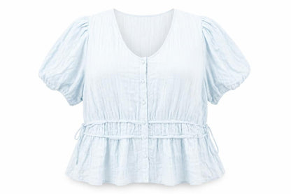 Womens UK Size 18 Marks and Spencer Blue Basic Blouse