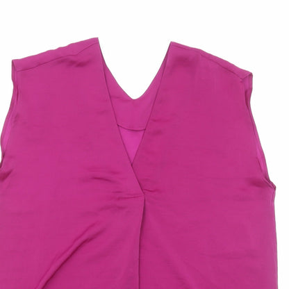 Womens UK Size 10 Marks and Spencer Purple Basic Blouse