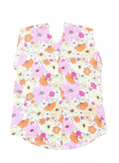 Womens UK Size 8 Marks and Spencer Multicoloured Basic Blouse