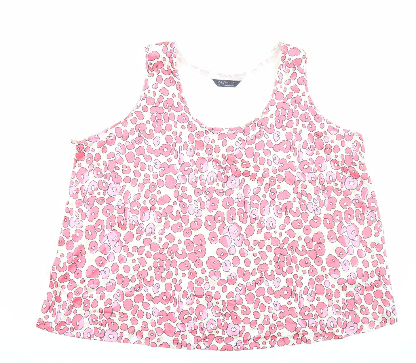 Womens UK Size 22 Marks and Spencer Pink Basic Tank