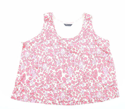 Womens UK Size 22 Marks and Spencer Pink Basic Tank
