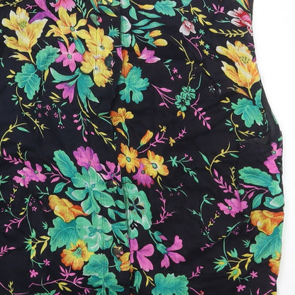 Womens UK Size S Preworn Black Cropped Tank