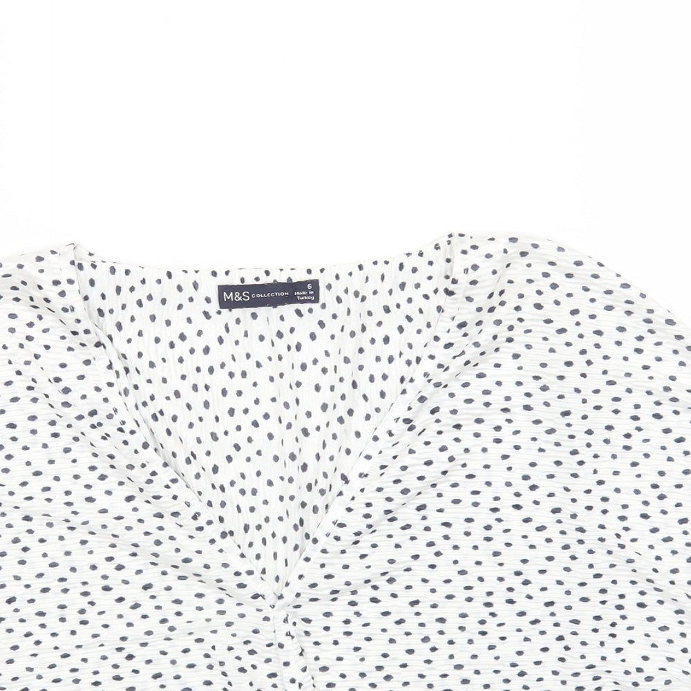 Womens UK Size 6 Marks and Spencer White Basic Blouse