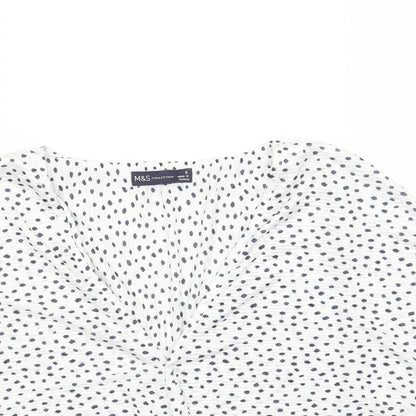 Womens UK Size 6 Marks and Spencer White Basic Blouse