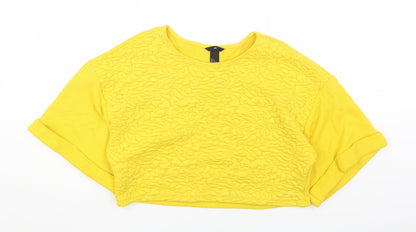Womens UK Size M H&M Yellow Pullover Jumper