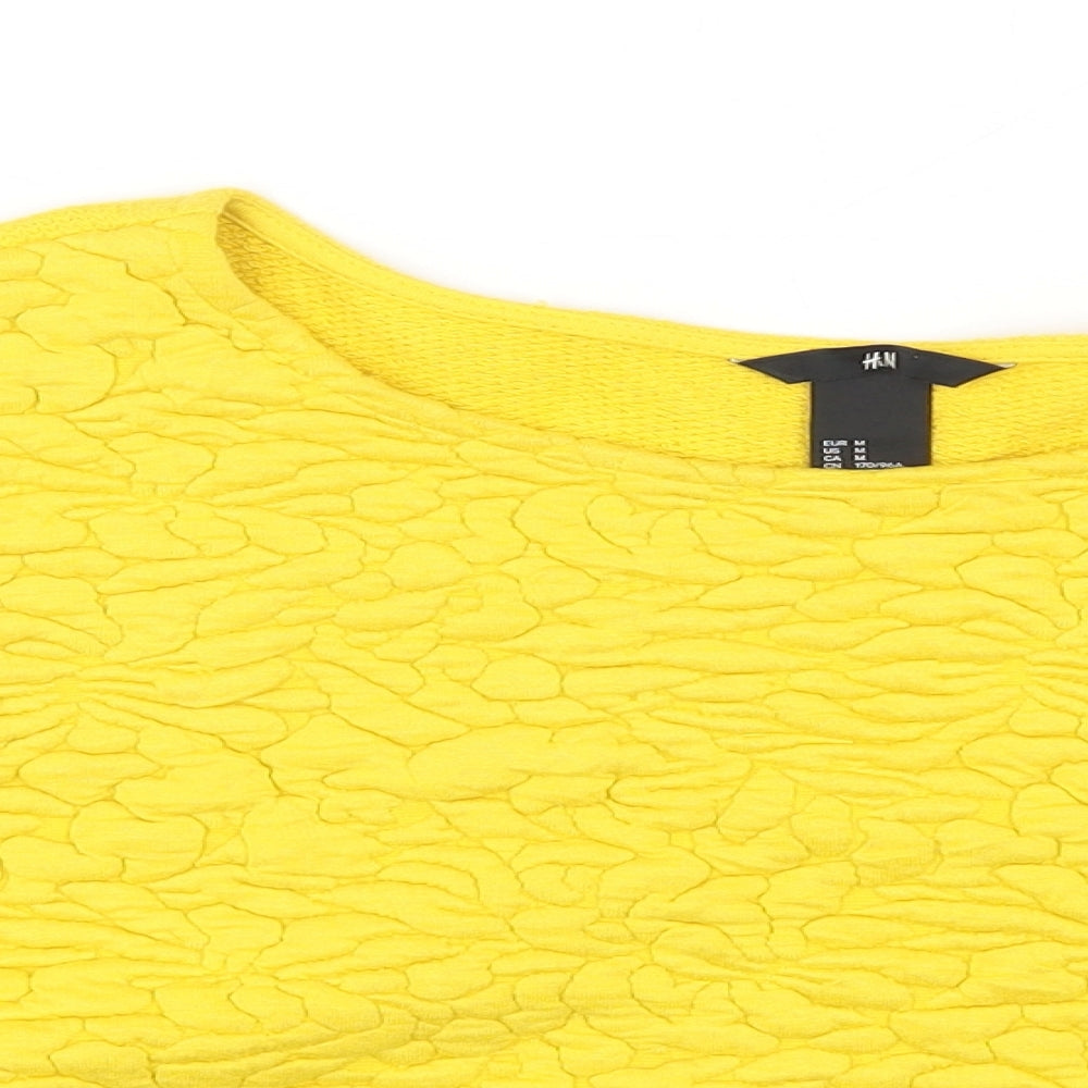 Womens UK Size M H&M Yellow Pullover Jumper