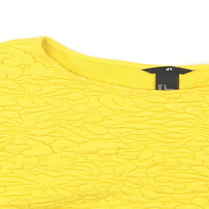 Womens UK Size M H&M Yellow Pullover Jumper