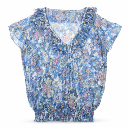 Womens UK Size 12 Red Herring Blue Basic Blouse