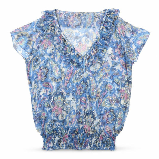 Womens UK Size 12 Red Herring Blue Basic Blouse
