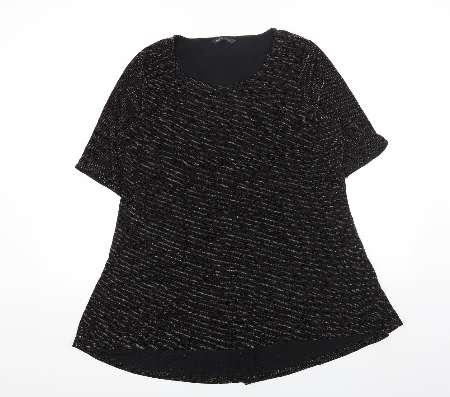 Womens UK Size 16 Marks and Spencer Gold Tunic T-Shirt