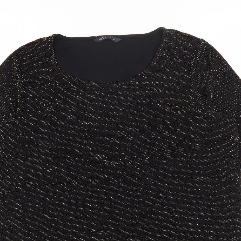 Womens UK Size 16 Marks and Spencer Gold Tunic T-Shirt