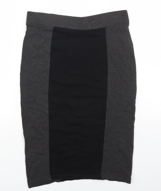 Marks and Spencer Womens Black Viscose Straight & Pencil Skirt Size 8