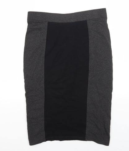 Marks and Spencer Womens Black Viscose Straight & Pencil Skirt Size 8
