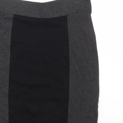 Marks and Spencer Womens Black Viscose Straight & Pencil Skirt Size 8