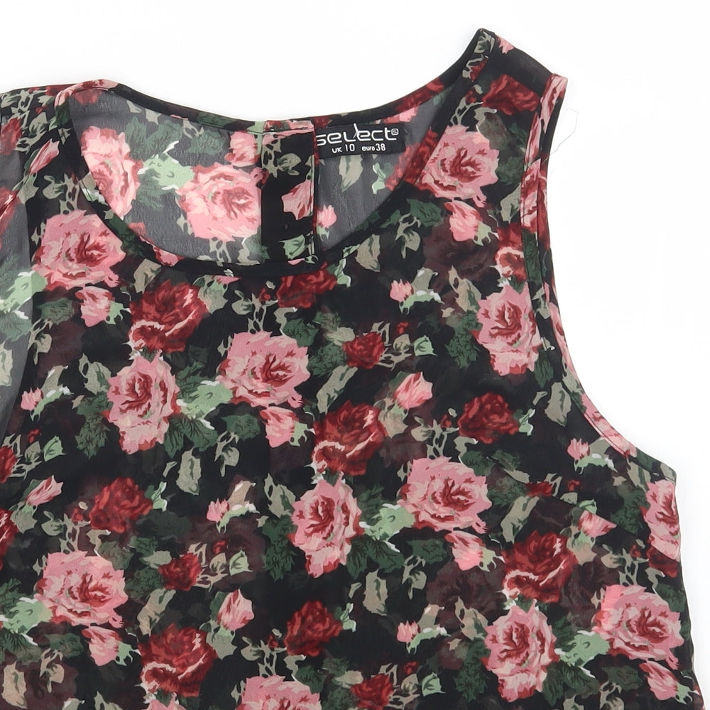 Womens UK Size 10 Select Black Basic Tank