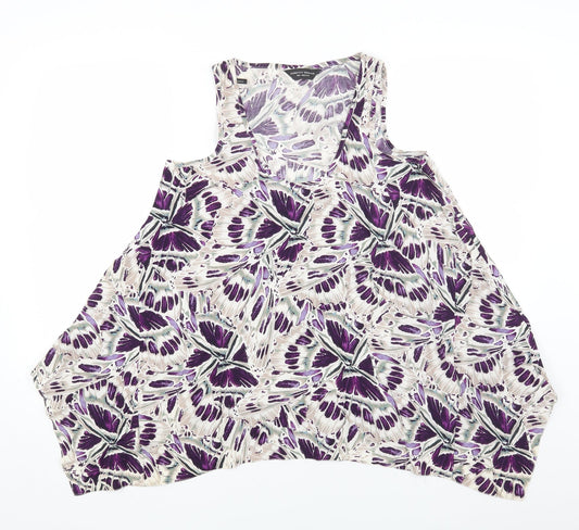 Womens UK Size 12 Dorothy Perkins Purple Basic Tank