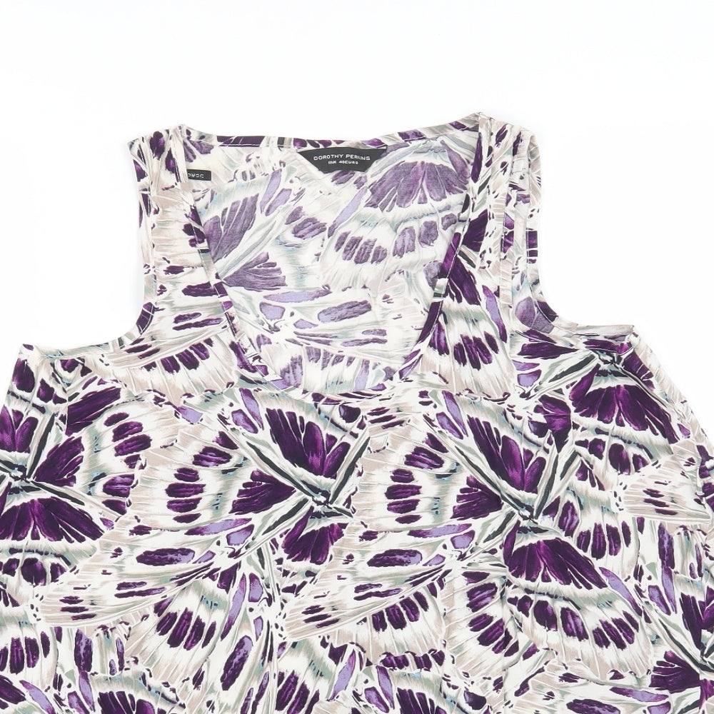 Womens UK Size 12 Dorothy Perkins Purple Basic Tank