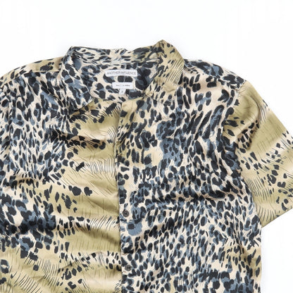 Womens UK Size S ANOTHER INFLUENCE Beige Basic Button-Up