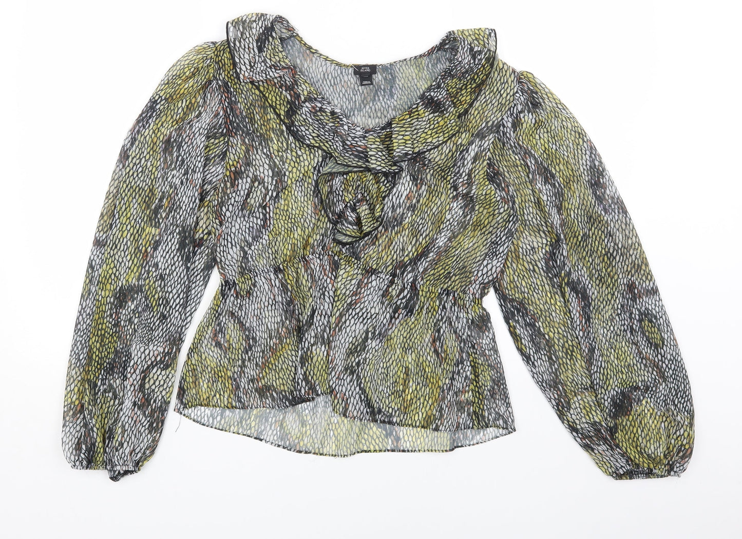 Womens UK Size 12 River Island Grey Basic Blouse