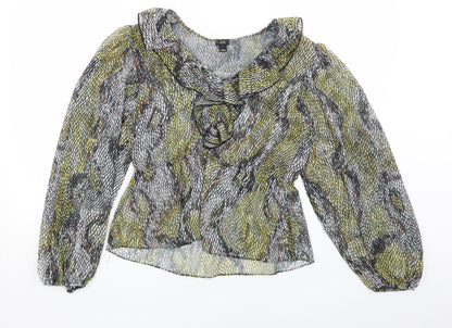 Womens UK Size 12 River Island Grey Basic Blouse