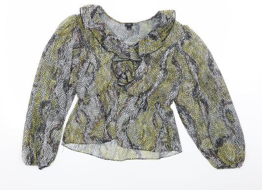 Womens UK Size 12 River Island Grey Basic Blouse