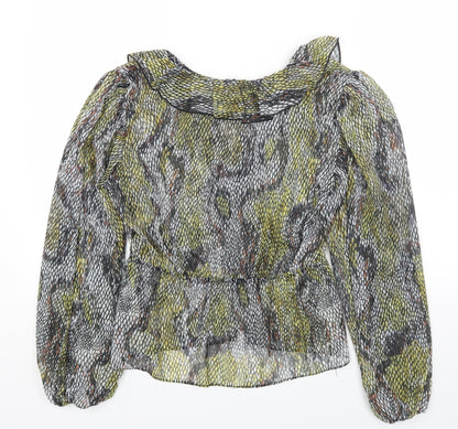 Womens UK Size 12 River Island Grey Basic Blouse