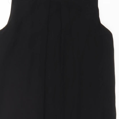 Primark Womens Black Polyester Shift Size 12 Boat Neck Button