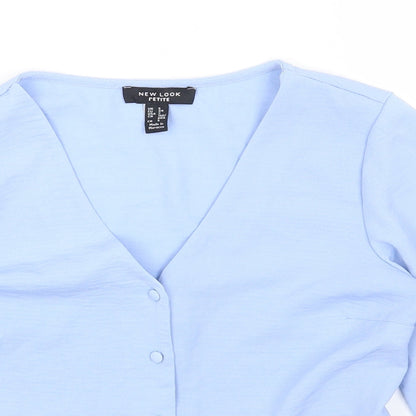Womens UK Size 6 New Look Blue Basic Blouse
