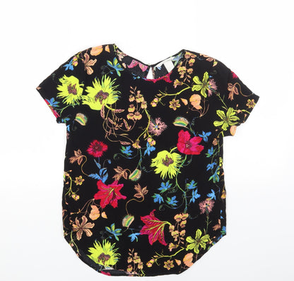 Womens UK Size 6 H&M Black Basic Blouse