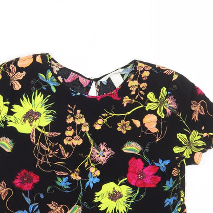 Womens UK Size 6 H&M Black Basic Blouse