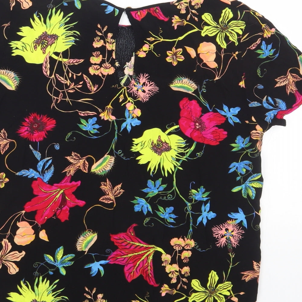 Womens UK Size 6 H&M Black Basic Blouse