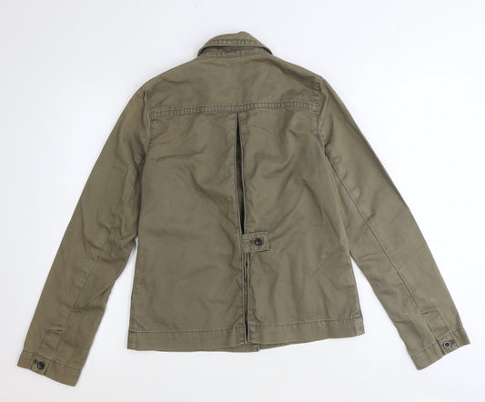 Eddie Bauer Womens Green Jacket Blazer Size S Button