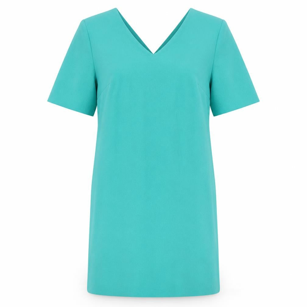 Red Herring Womens Green Polyester Shift Size 16 V-Neck Pullover
