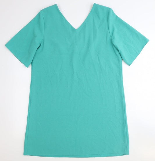 Red Herring Womens Green Polyester Shift Size 16 V-Neck Pullover