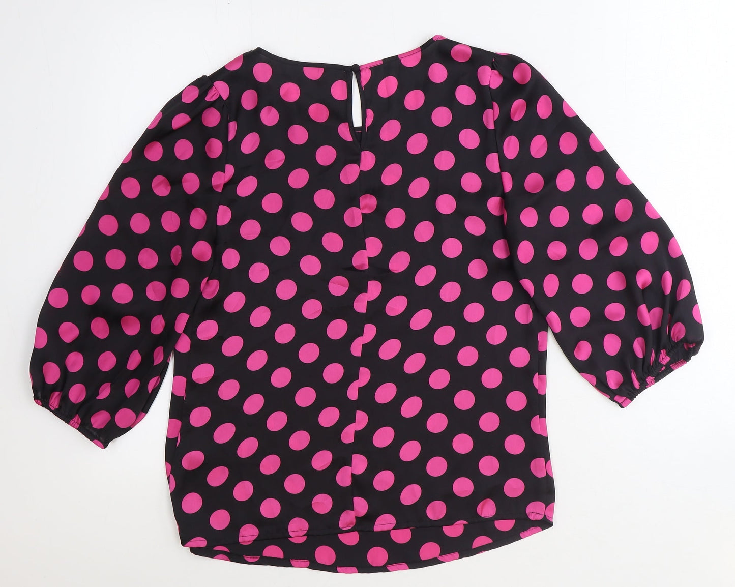 Womens UK Size 10 Red Herring Black Basic Blouse
