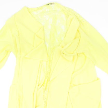Womens UK Size 4 Preworn Yellow Cardigan Jumper