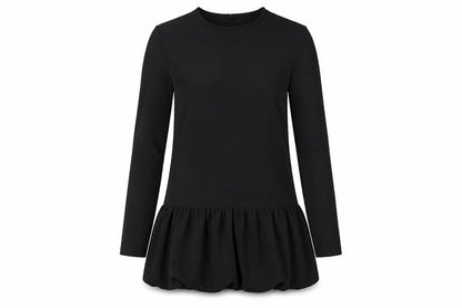 PRETTYLITTLETHING Womens Black Polyester Shift Size 6 Round Neck Button
