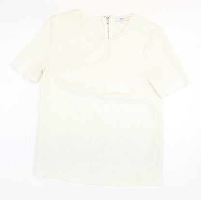 Womens UK Size 8 New Look White Basic T-Shirt