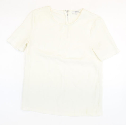 Womens UK Size 8 New Look White Basic T-Shirt