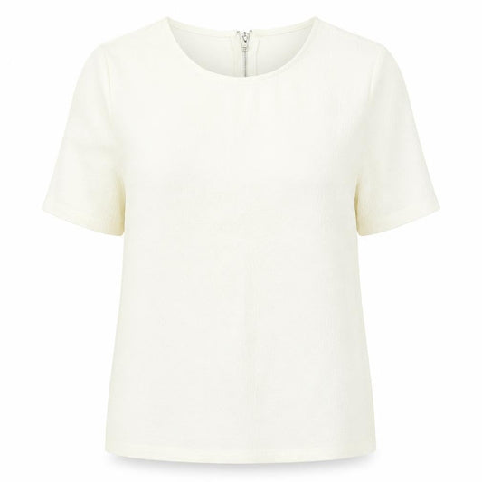 Womens UK Size 8 New Look White Basic T-Shirt