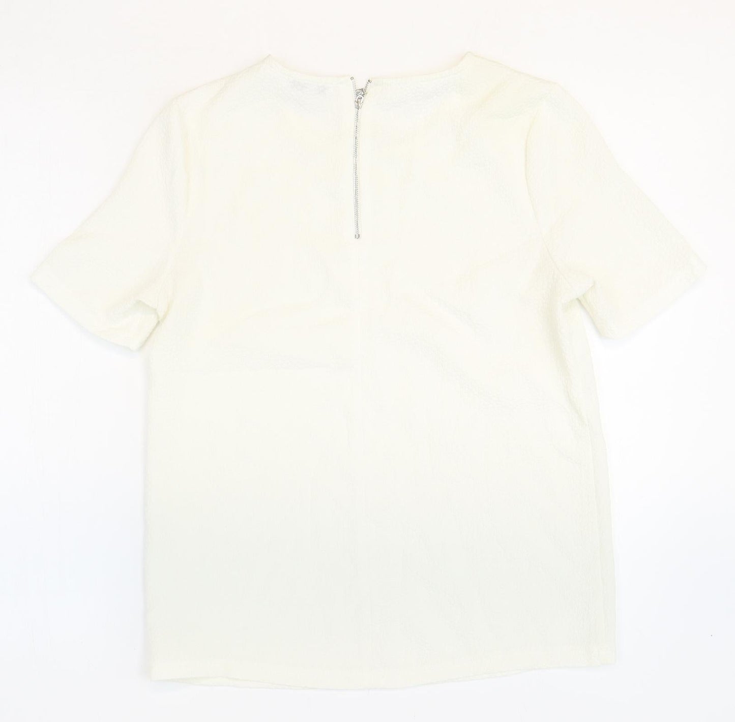 Womens UK Size 8 New Look White Basic T-Shirt