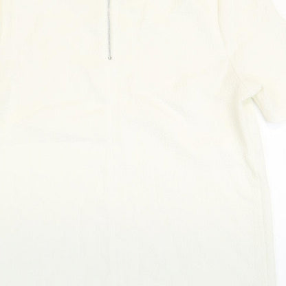 Womens UK Size 8 New Look White Basic T-Shirt