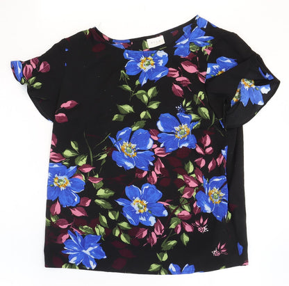 Womens UK Size 36 VILA Black Basic T-Shirt